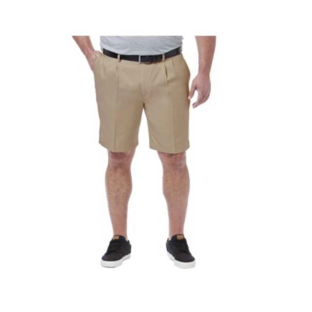 Haggar Men's Big & Tall Cool 18 Pro Classic-Fit Stretch Pleated Shorts